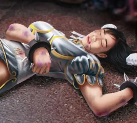 春丽历代战败画面她没站起来我却站起来了