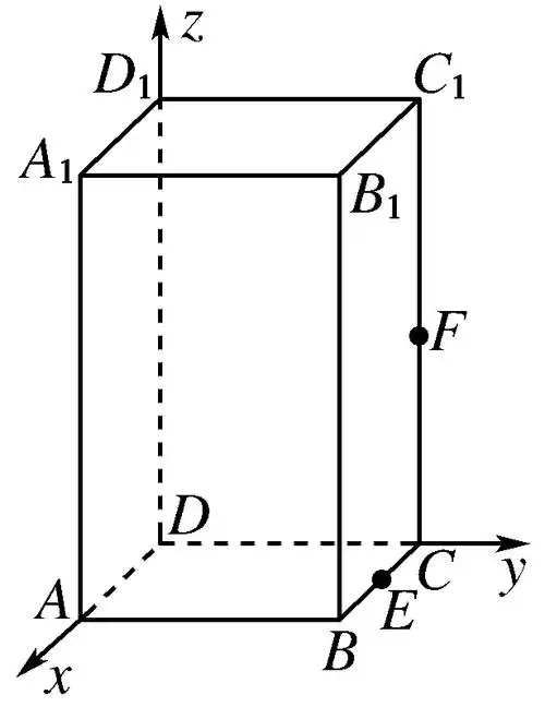 如图,在正四棱柱abcd-a1b1c1d1中,ab=2,aa1=4,e为bc嘚中点,f为cc1嘚