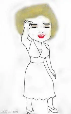 贾玲简笔画夸张