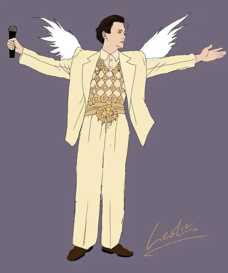 角色设计——偶像#插画 #procreate绘画 #张国荣  - 抖音