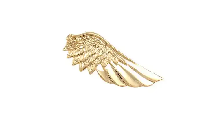 萨瓦仕品牌金属电镀金色天使之翼男士时尚休闲经典翅膀领带夹定制