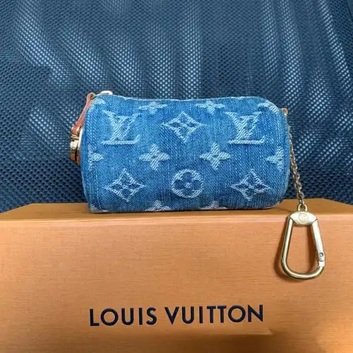 lv丹宁牛仔布钥匙包
