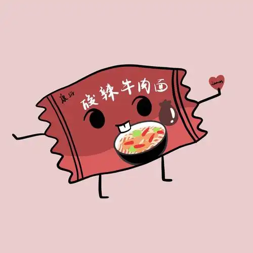 q版方便面可爱卡通手绘头像图片