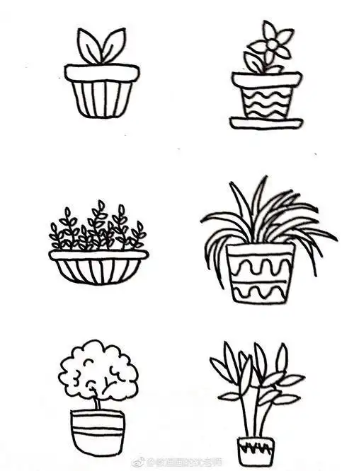 植物简笔画100副 简笔画图片大全-普车都