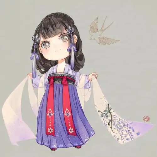 【古风插画】q版 作者:碧落cici_ 涂鸦王国