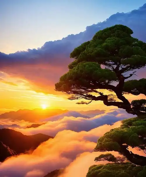 黄山的美丽风景吸引了无数国内外游客的到来,是对大自然的探索