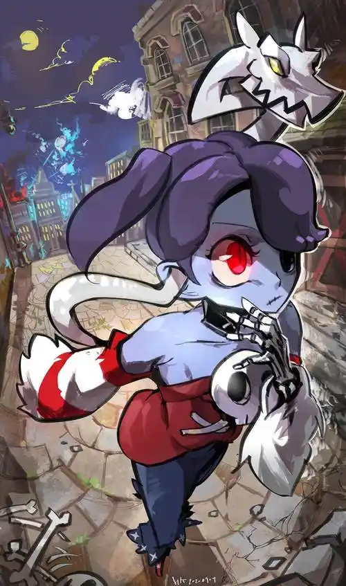 骷髅女孩pixiv同人图片