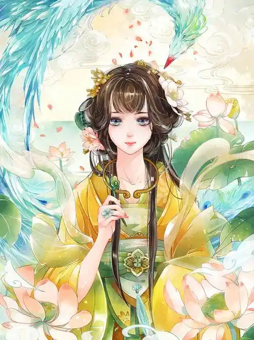 古风古装人物水彩图sai手绘动漫绘画彩铅上色插画临摹素材图片-淘宝网