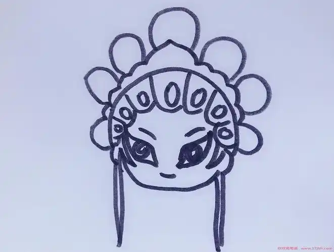 女花旦简笔画花旦怎么画全身q版