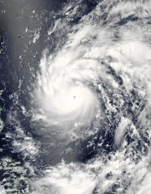 typhoon nepartak (02w) in the western pacific ocean