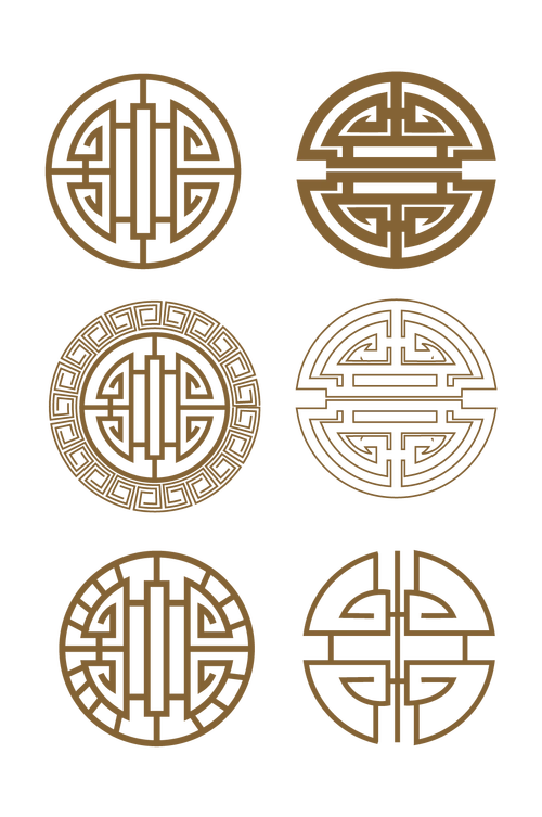 中国风古典吉祥如意纹理图案素材