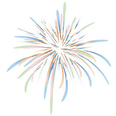 节日庆祝彩色烟花炫丽焰火烟花png素材