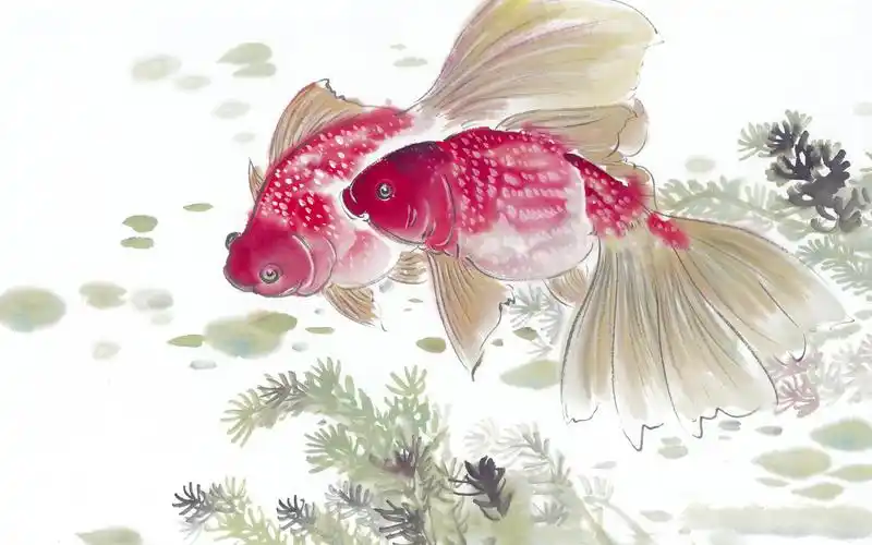 锦鲤寓意着吉祥幸福,艺术壁纸-回车桌面