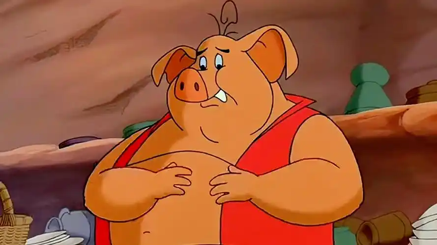 八戒则是食不果腹#天上掉下个猪八戒 #动漫解说 #国产动画