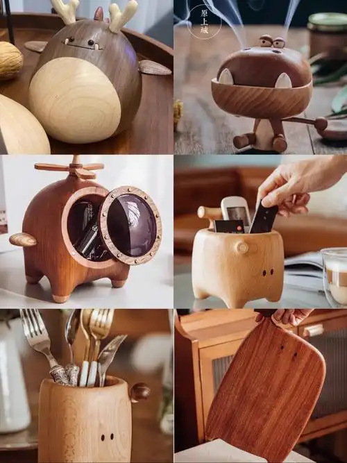 6款炒鸡可爱的实木小物件猜猜看它们干嘛的