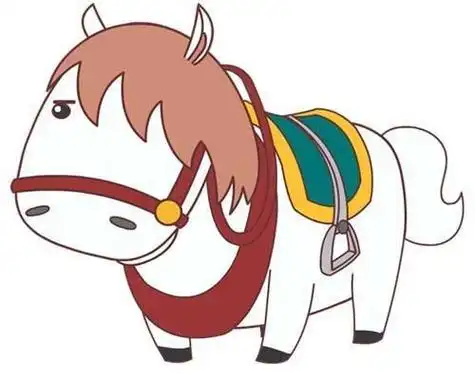 动漫白龙马的简笔画