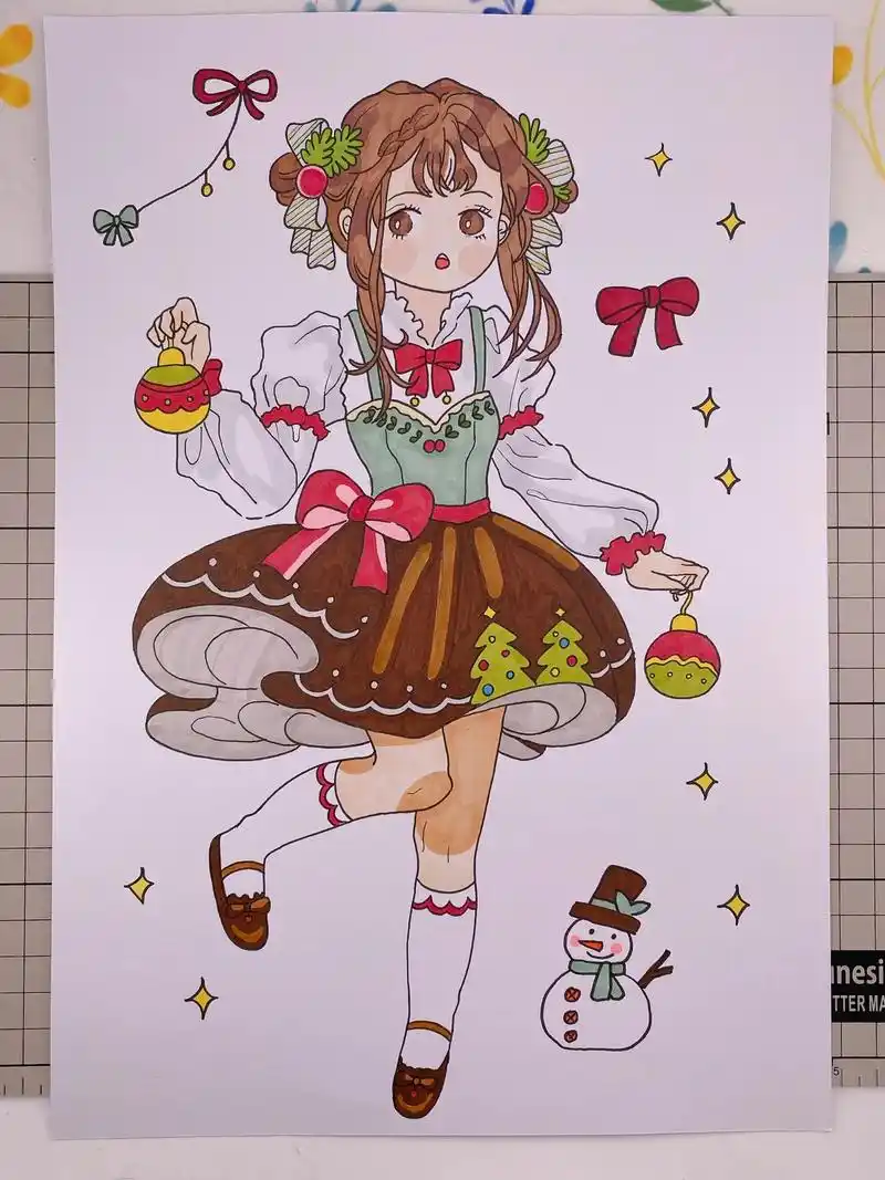 可爱少女手绘.#手绘 #临摹 #漫画女孩 - 抖音