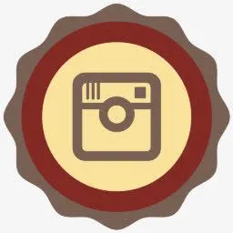 瓶盖风格社交媒体图标