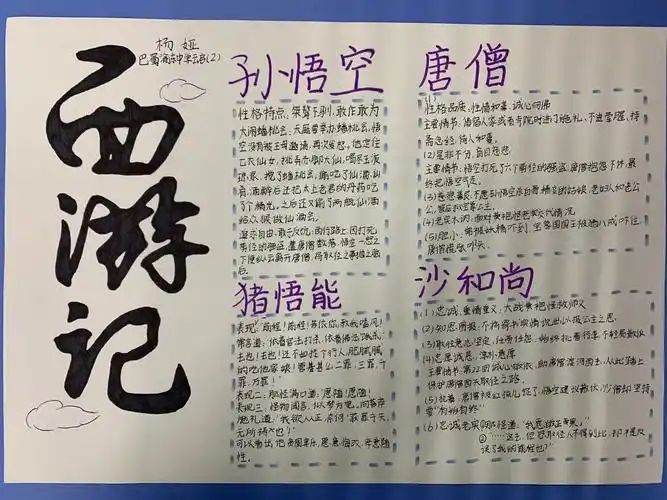 云启2班十七周"西游记小报"展