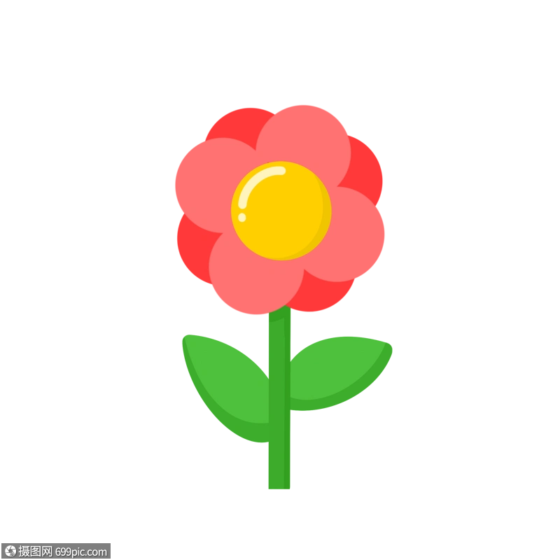 可爱的卡通小花朵