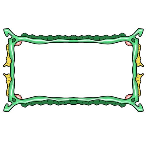 绿色方形游戏边框插画图片