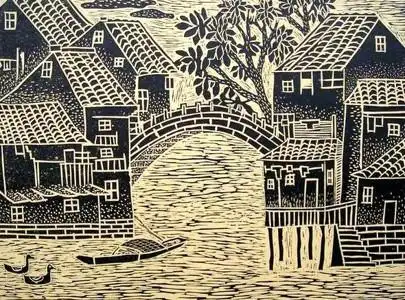 儿童版画我和恐龙