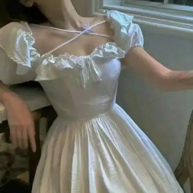 仙气白裙子女生头像高清白色的仙女气质部位头像图片