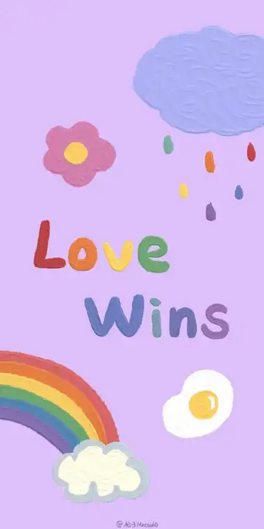 油画壁纸✨少女心 插画 文字 纯色 锁屏 清新 cr:@松子matsuk0