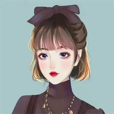 微信头像短发女手绘图片大全