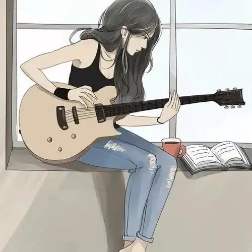 有没有女孩子弹吉他的头像?