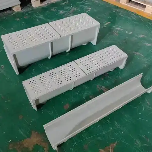 玻璃钢排水沟u型槽户外排水槽厨房下玻璃钢盖板成品线性排水沟