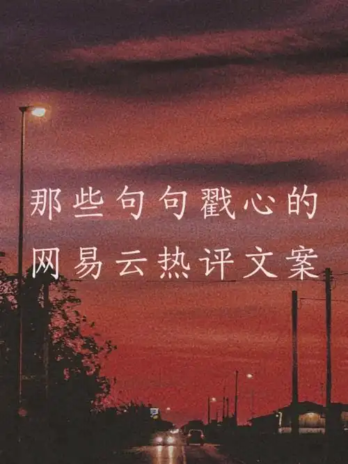 那些句句戳心的网易云热评文案