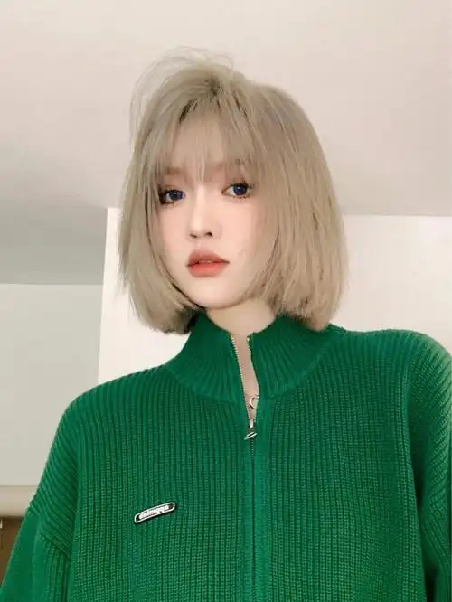 96夏季沙金色少女感短发/适合圆脸女生发型,强烈推荐超a甜酷风短发