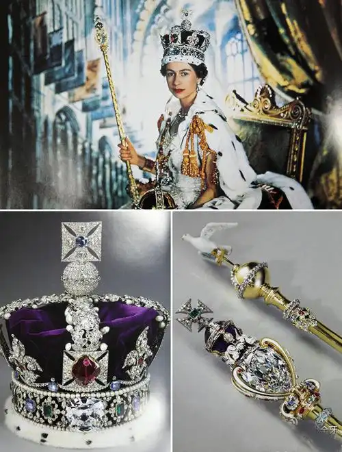 "库里南一号"及"库里南二号"钻石,分别镶嵌在英女王的王冠及权杖之上
