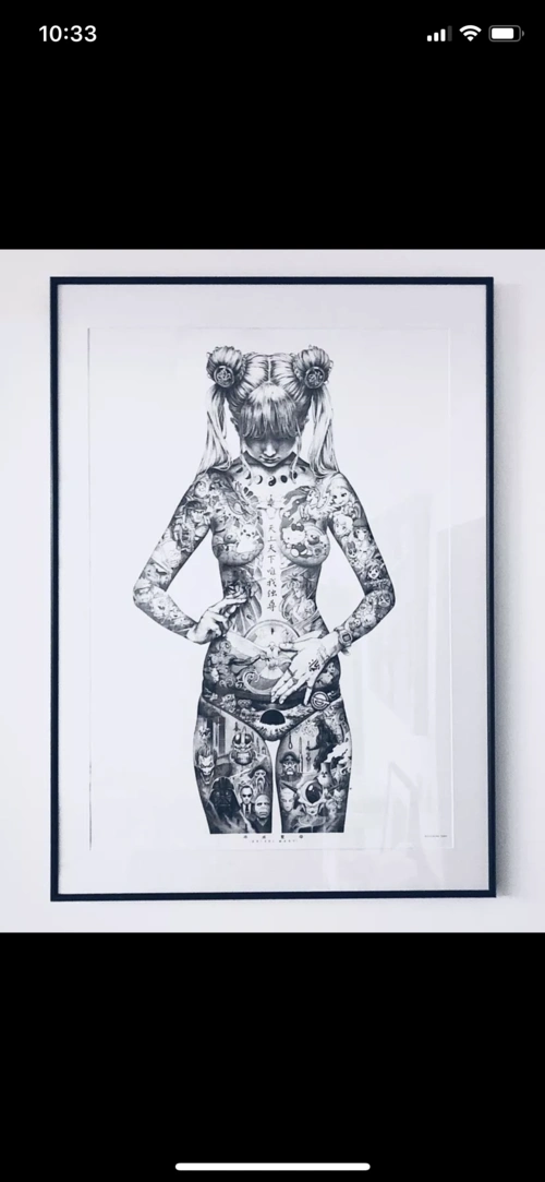 大友升平日本画展周边海报期待挂在墙上的感觉