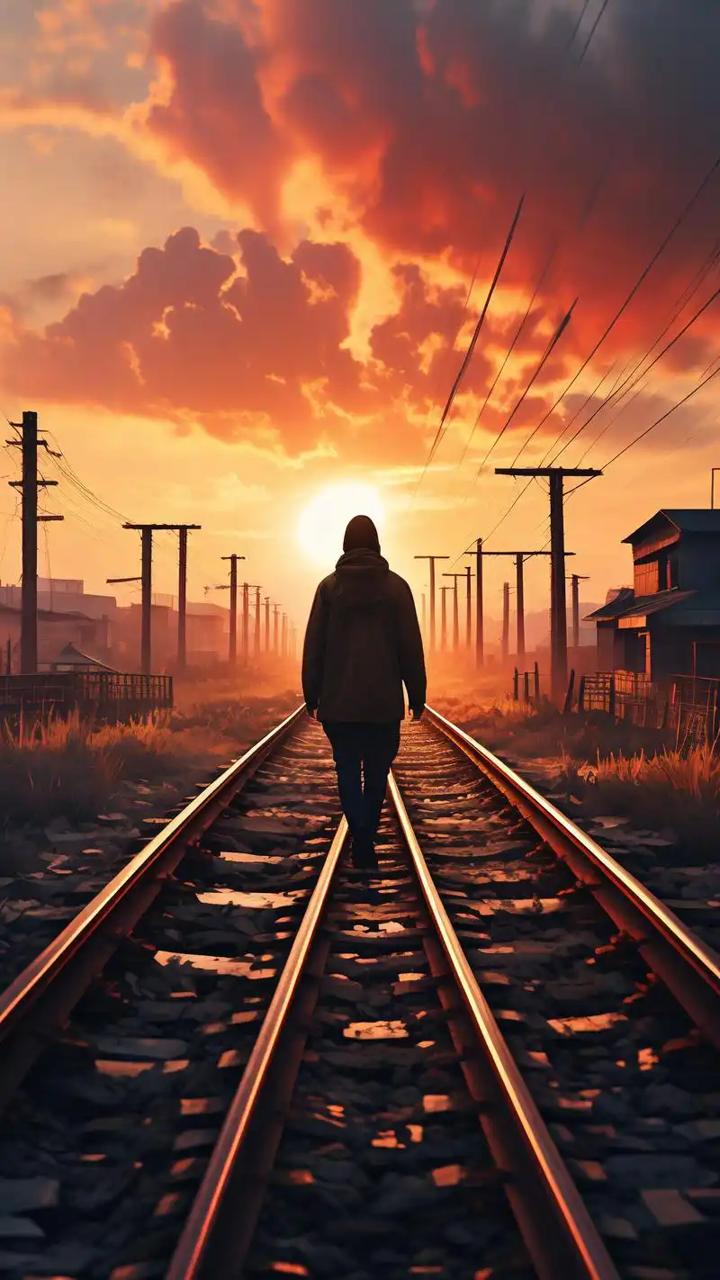 一个人离开的伤感背影壁纸💔