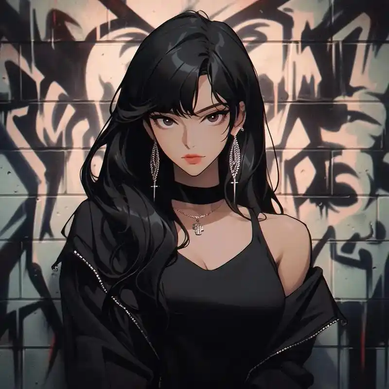 嘻哈少女头像#动漫女头 #女生头像 #拽姐 #ai绘画 #优 - 抖音