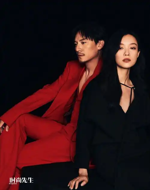 张震倪妮时尚先生双人封