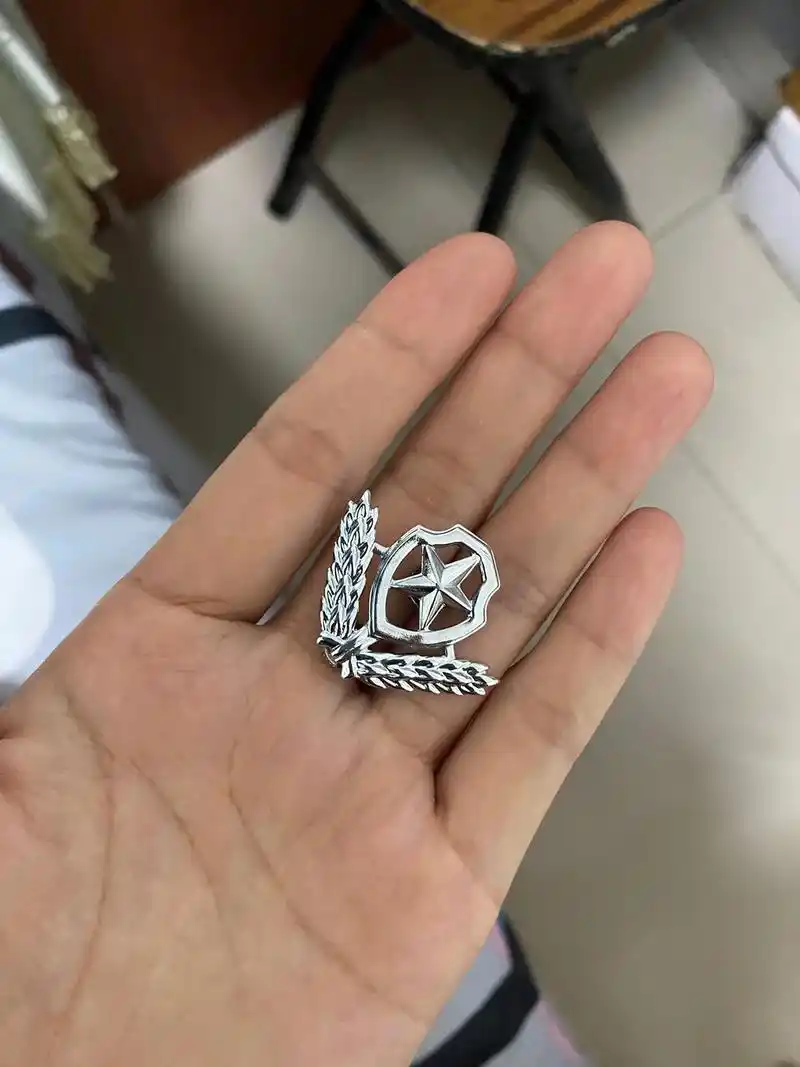 要对的起手里这枚警领花 - 抖音