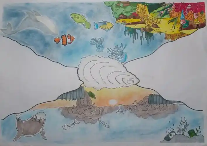 "保护海洋,人人有责"主题绘画图片-图3