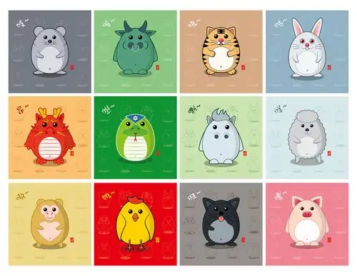 q萌十二生肖|插画|创作习作|siyton - 原创作品 - 站酷 (zcool)