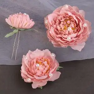 780人付款淘宝发张簪子古代超仙花朵发簪古风少女步摇流苏绢花头饰