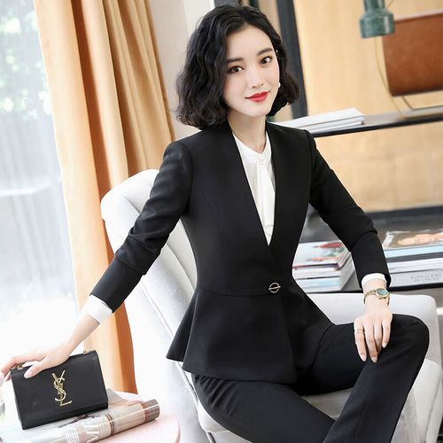 莱鸣品牌职业装女装套装正装春秋新款商务工装工作服西服套装女修身