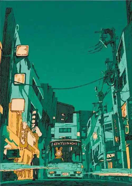 磨金石教育分享 | 街头怀旧风格 | 插画_东京_shinji_作品