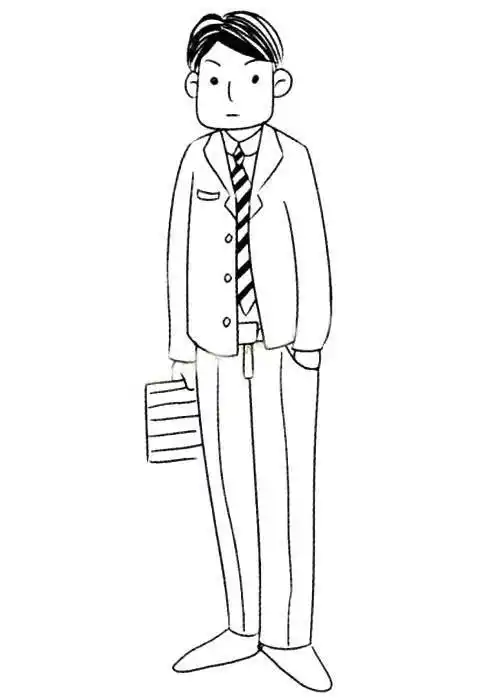 爸爸简笔画全身作品最新 爸爸简笔画全身简单 - 水彩迷