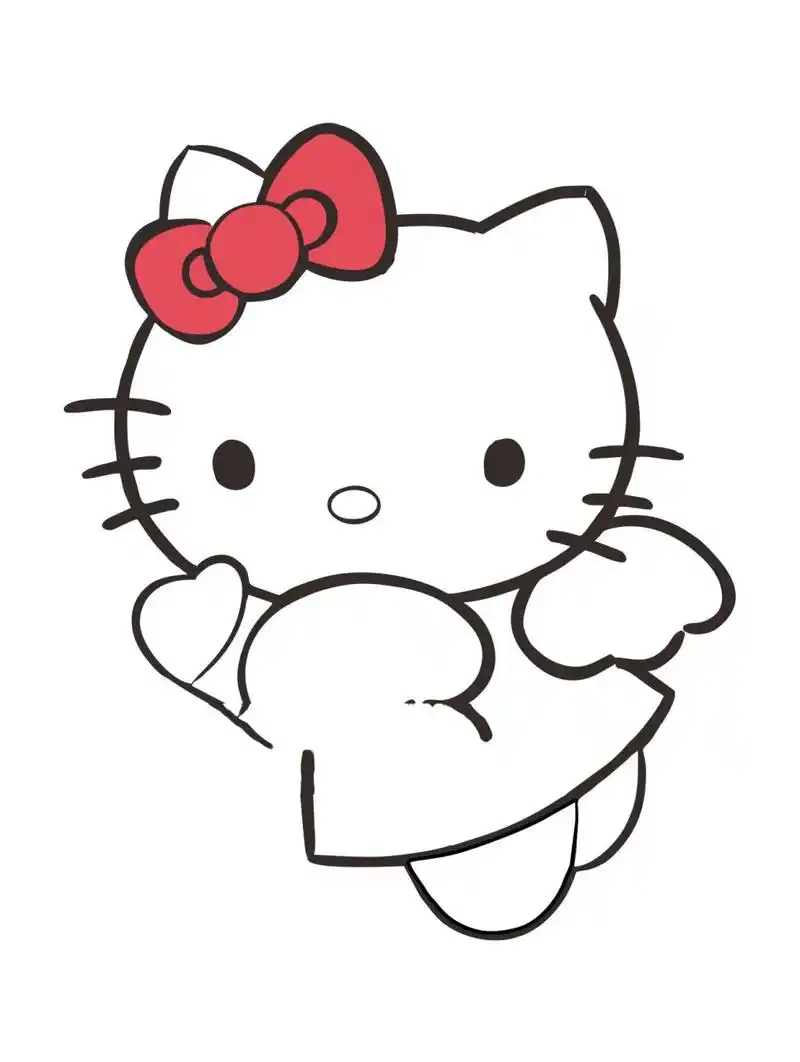 凯蒂猫 一组93爱的hellokitty猫93|凯蒂猫简笔画如果恰巧能用上