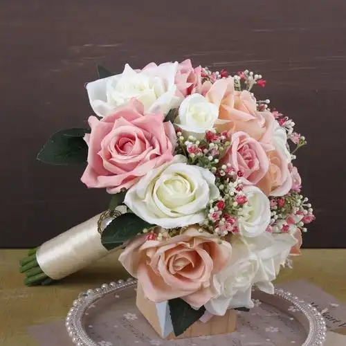 仿真手捧领证婚纱照拍照小道具高级新娘结婚森系新娘手捧花