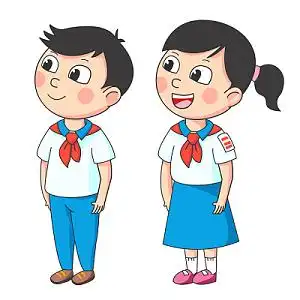 中国小学生红领巾少年卡通人物