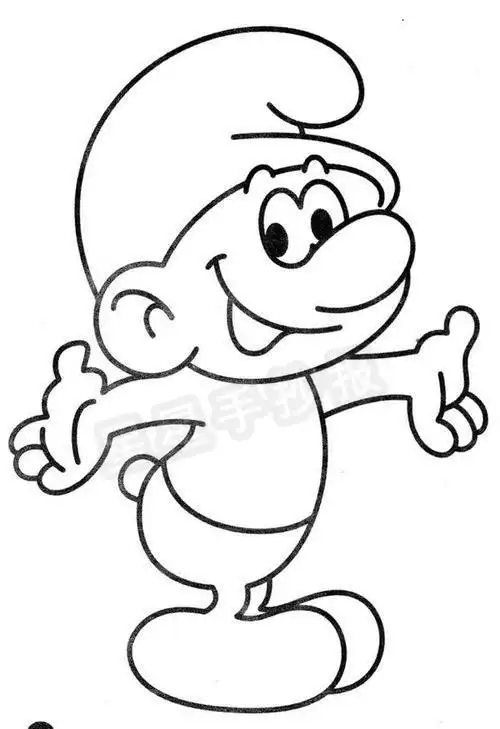 蓝精灵格格巫简笔画