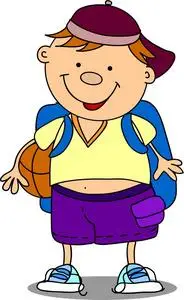 卡通可爱的小学生照片